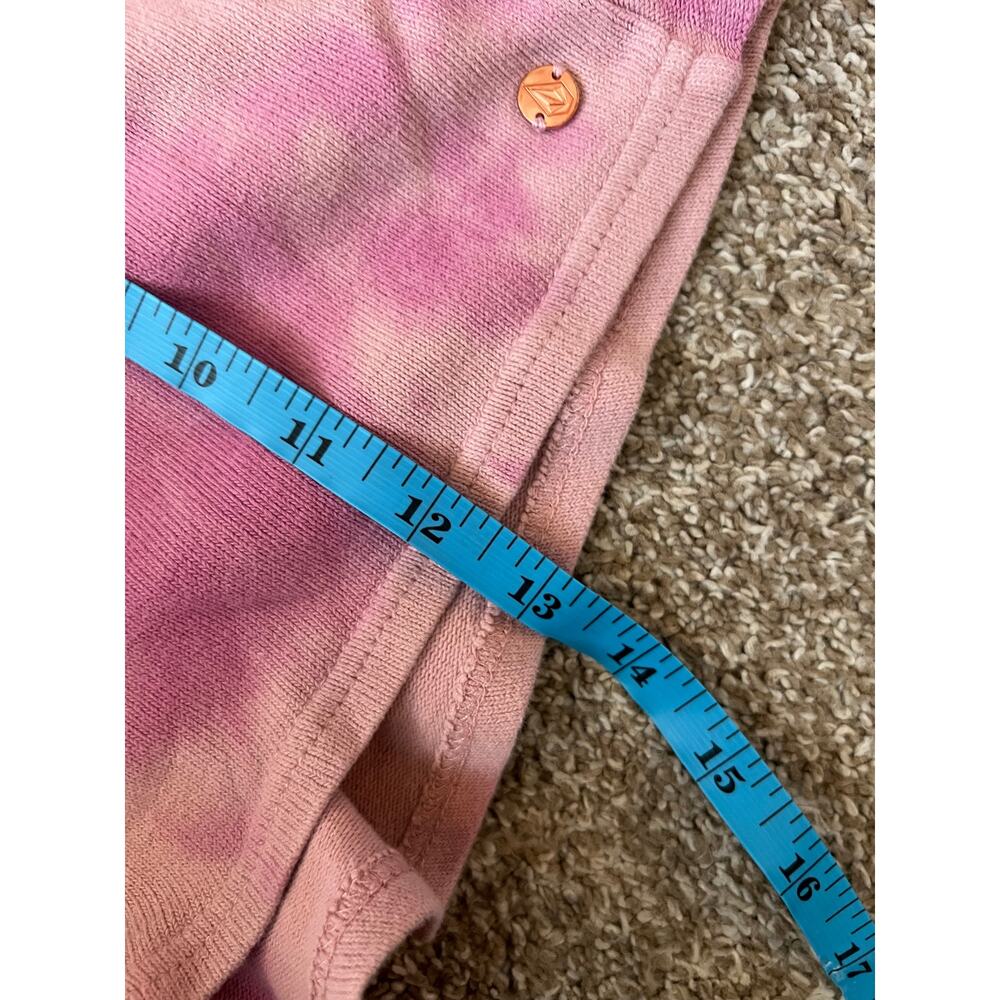 Volcom Tie Dye Lounge Set Pink Purple Zip Up Hoodie Medium Shorts Large 2 Piece - Picture 8 of 10